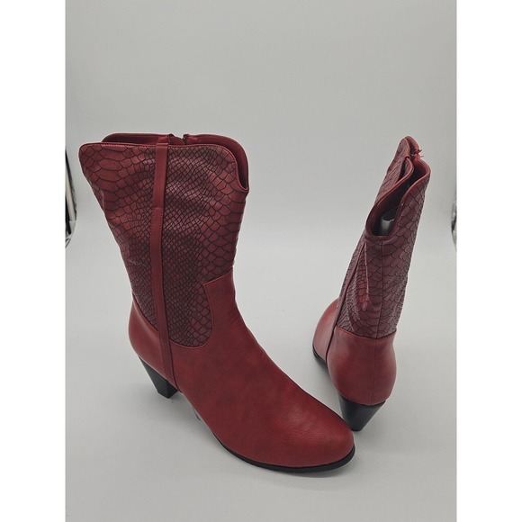 Andiamo Callista Red Size 12 M Womens Boots - Picture 1 of 3
